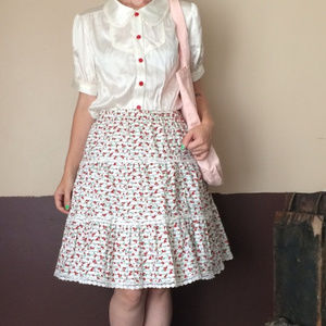 Japanese sweet lolita cherries skirt
